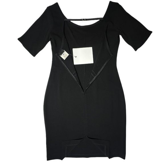 DOLCE & GABBANA | Black Scoop Neck Short Sleeve Knee-Length Dress IT 42/US 10 - Picture 4 of 16